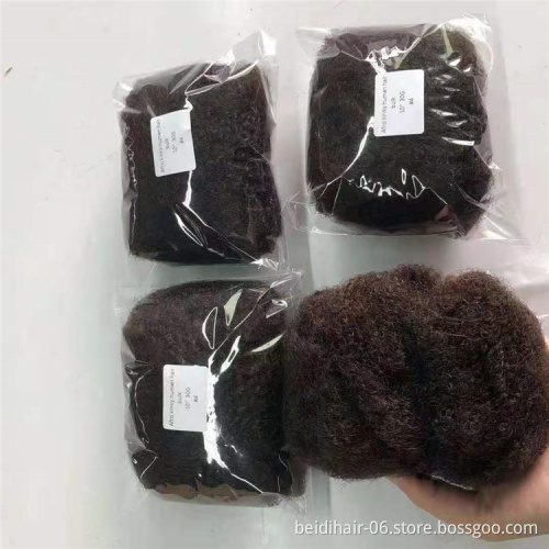 Dreadlocks Afro Kinky Hair Bulk for Dreadlock Human Hair Bulk Puffs Natural 10A Grade Hair